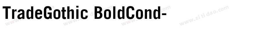 TradeGothic BoldCond字体转换